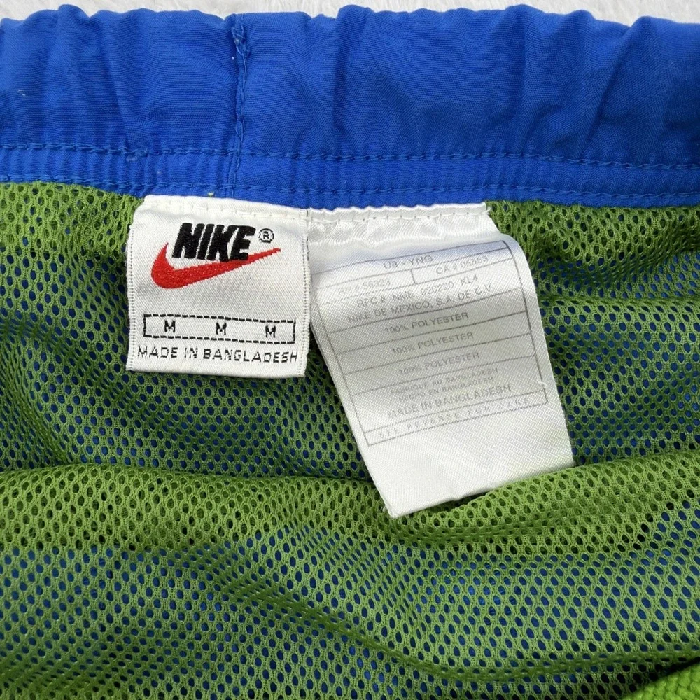 Vintage 90's Nike White Tag Mini Swoosh Swim Trunks Shorts Men's Size M 36x8